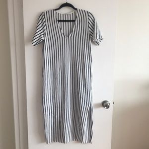 Zara striped midi dress